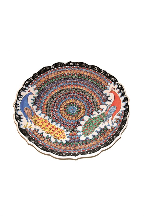 Family Designed Plate With Peacocks