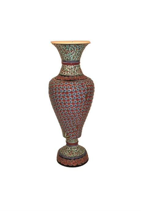Tree Of Life Designed Vase With Phosphor