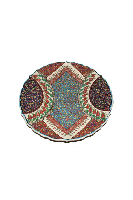 Plate With Carpet Design And Tulips