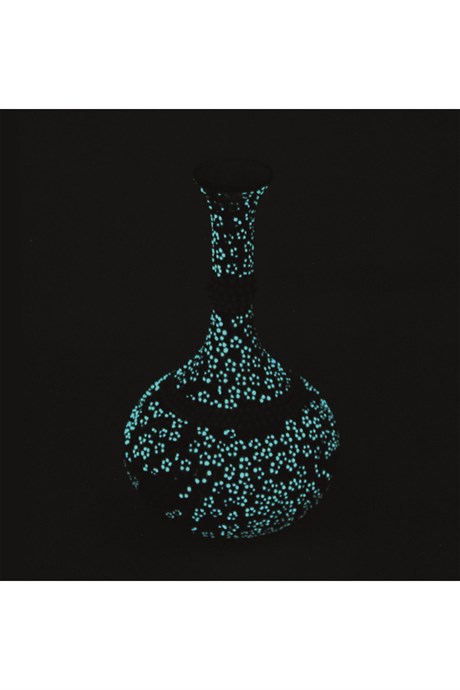Tree Of Life Designed Vase With Phosphor