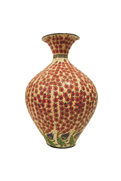 Phosphorecent Vase with Tree of Life Design