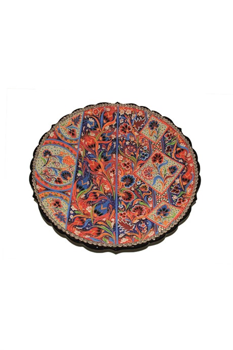 Plate With Very Colourful And Raised Patterns