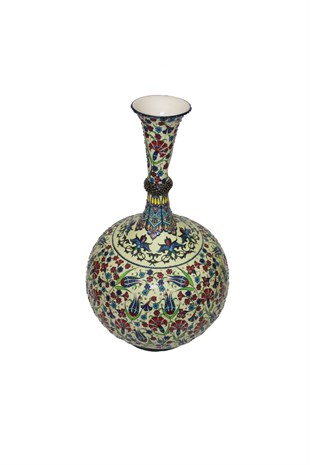 Floral  Designed Phosphorecent Vase