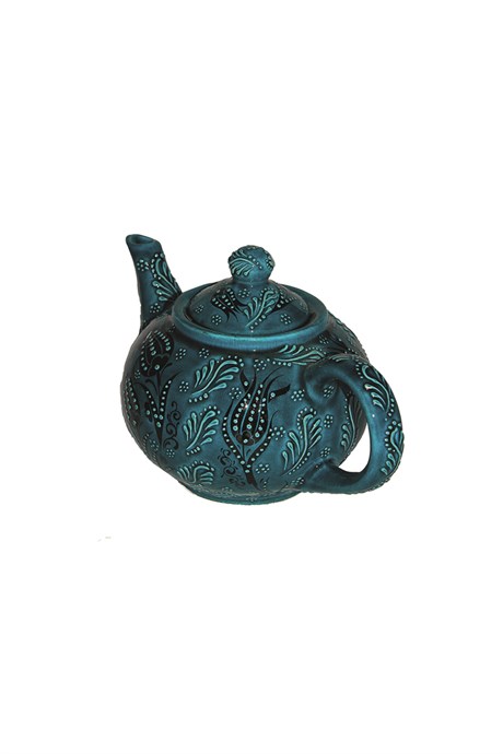 Turquoise Glazed Tea Pot